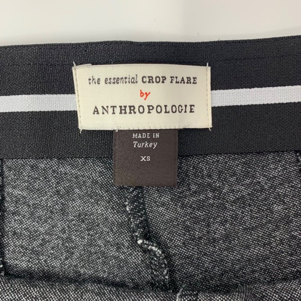 Anthropologie Essential Crop Flare Black and White Stretch Women's Pants Size XS - Picture 5 of 6